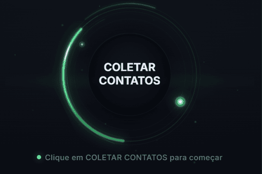 Passo 2: Abrir a extensão WAzap e clicar no botão Coletar Contatos para baixar arquivo CSV