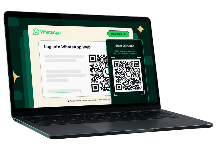 Passo 1: Conectar o WhatsApp Web no computador para exportar e salvar contatos de grupos