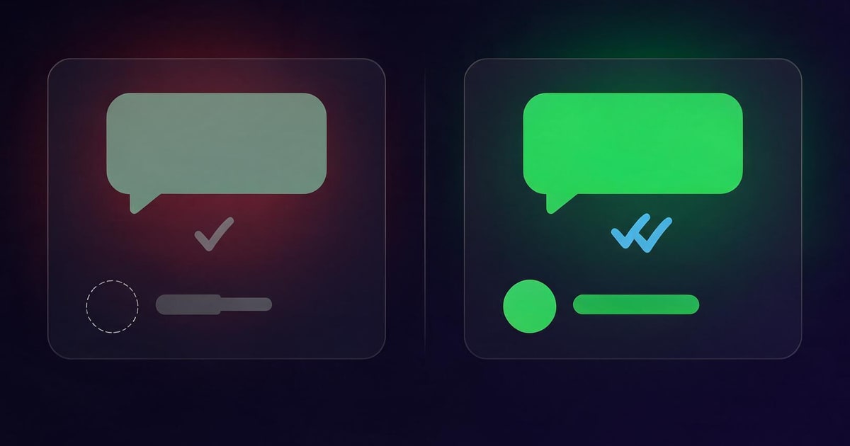 Comparação: número não salvo nunca recebe a mensagem da lista de transmissão; contato salvo recebe normalmente na conversa